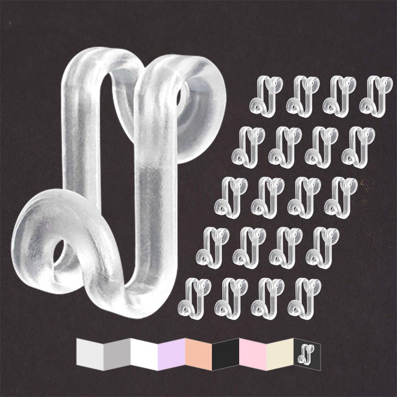 Frezon Clothes Hanger Connector Hooks, Outfit Hangers, Hanger Extender Clips, Cascading Hanger Hooks, Velvet Huggable Hangers Accessory, Heavy Duty Space Saving for Closet 60 Pcs (Clear) - Image 1